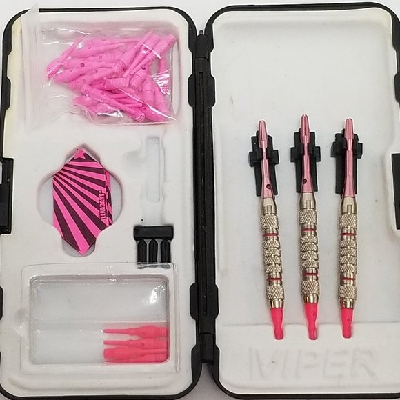Viper Desert Rose Darts in Travel Case Pink Stripe